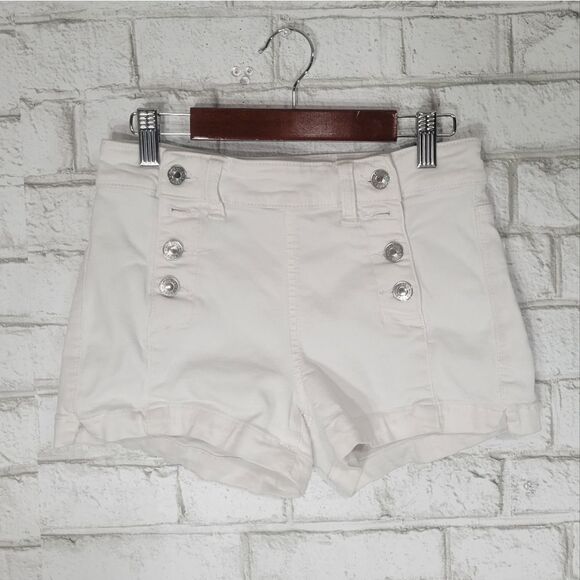 AEO hi-rise shortie white shorts - Picture 1 of 12